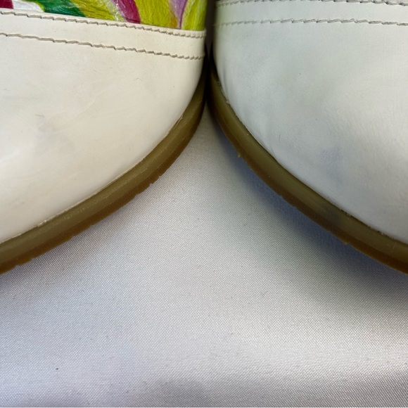 L’artiste Spring Step Leather Ankle Boots Floral Chic Booties White Size 8.5 - Picture 15 of 16